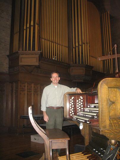 Music Director Todd Ballou with Skinner Organ